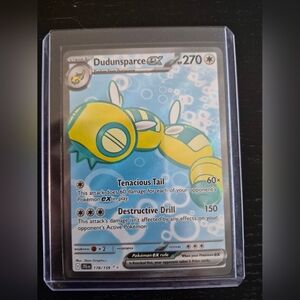 Pokemon Dudunsparce EX Yellow Blue Holographic Card